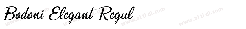 Bodoni Elegant Regul字体转换